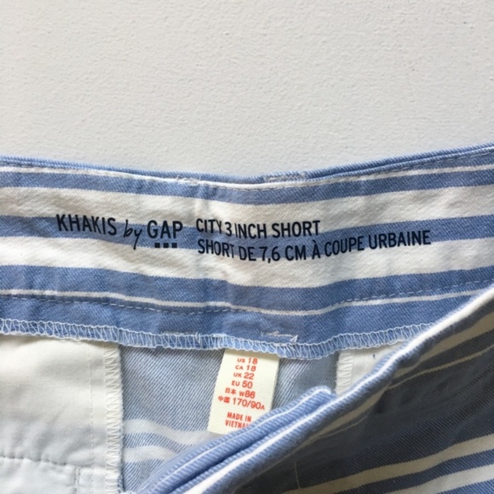 Gap City 3” Short Blue & White Stripe New Plus - Picture 4 of 6